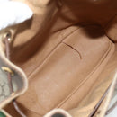GUCCI GG Supreme Web Sherry Line Shoulder Bag PVC Beige Gold Auth ka4065-15