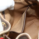 GUCCI GG Supreme Web Sherry Line Shoulder Bag PVC Beige Gold Auth ka4065-18