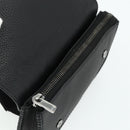 Christian Dior Saddle Arm Pouch Cactus Jack Leather Black Silver Auth ka4066A-10