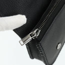 Christian Dior Saddle Arm Pouch Cactus Jack Leather Black Silver Auth ka4066A-19