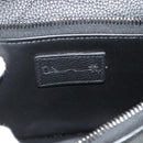 Christian Dior Saddle Arm Pouch Cactus Jack Leather Black Silver Auth ka4066A-20
