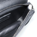 Christian Dior Saddle Arm Pouch Cactus Jack Leather Black Silver Auth ka4066A-21