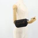 Christian Dior Saddle Arm Pouch Cactus Jack Leather Black Silver Auth ka4066A-24