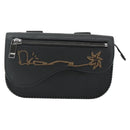 Christian Dior Saddle Arm Pouch Cactus Jack Leather Black Silver Auth ka4066A-13