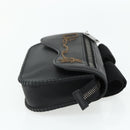 Christian Dior Saddle Arm Pouch Cactus Jack Leather Black Silver Auth ka4066A-4