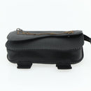 Christian Dior Saddle Arm Pouch Cactus Jack Leather Black Silver Auth ka4066A-6