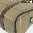 Burberrys Nova Check Hand Bag Canvas Leather Beige Gold Auth ka4067-10