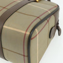Burberrys Nova Check Hand Bag Canvas Leather Beige Gold Auth ka4067-12