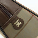 Burberrys Nova Check Hand Bag Canvas Leather Beige Gold Auth ka4067-14