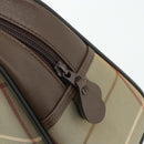 Burberrys Nova Check Hand Bag Canvas Leather Beige Gold Auth ka4067-15