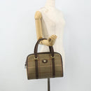 Burberrys Nova Check Hand Bag Canvas Leather Beige Gold Auth ka4067-20