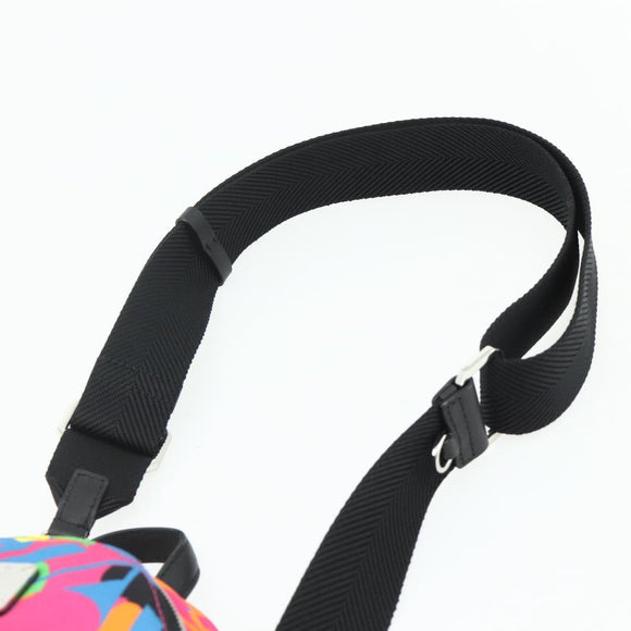 MCM Shoulder Bag Nylon Multicolor Silver Auth ka4070A