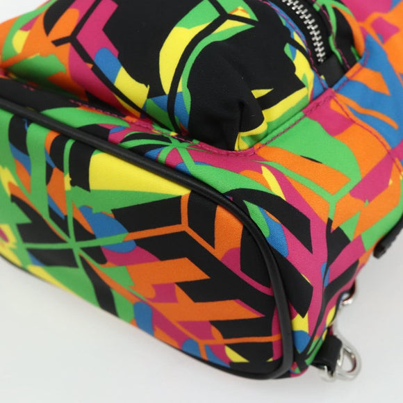MCM Shoulder Bag Nylon Multicolor Silver Auth ka4070A