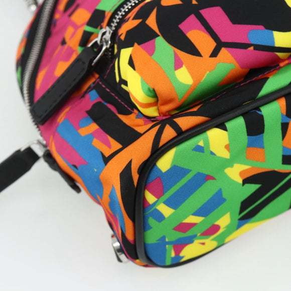 MCM Shoulder Bag Nylon Multicolor Silver Auth ka4070A