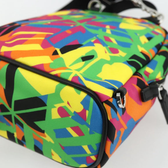 MCM Shoulder Bag Nylon Multicolor Silver Auth ka4070A