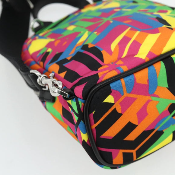 MCM Shoulder Bag Nylon Multicolor Silver Auth ka4070A
