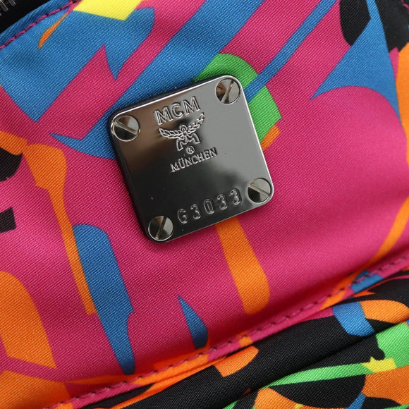 MCM Shoulder Bag Nylon Multicolor Silver Auth ka4070A