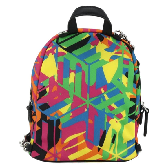 MCM Shoulder Bag Nylon Multicolor Silver Auth ka4070A