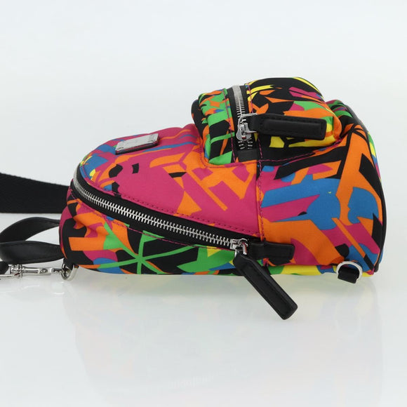 MCM Shoulder Bag Nylon Multicolor Silver Auth ka4070A