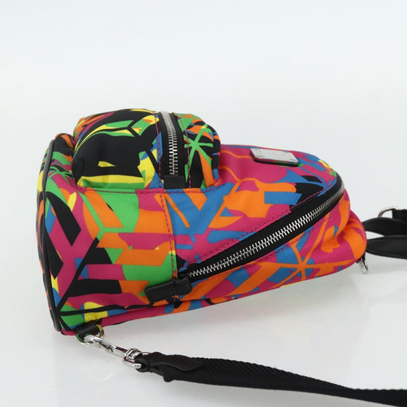 MCM Shoulder Bag Nylon Multicolor Silver Auth ka4070A