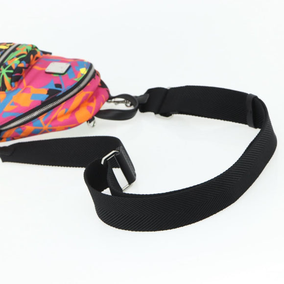 MCM Shoulder Bag Nylon Multicolor Silver Auth ka4070A