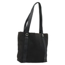 BVLGARI Tote Bag Canvas Leather Black Silver Auth ka4072-1