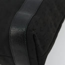 BVLGARI Tote Bag Canvas Leather Black Silver Auth ka4072-10