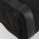 BVLGARI Tote Bag Canvas Leather Black Silver Auth ka4072-11