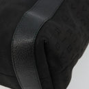 BVLGARI Tote Bag Canvas Leather Black Silver Auth ka4072-12