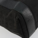 BVLGARI Tote Bag Canvas Leather Black Silver Auth ka4072-13