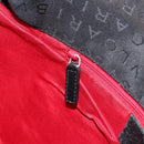 BVLGARI Tote Bag Canvas Leather Black Silver Auth ka4072-19