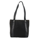 BVLGARI Tote Bag Canvas Leather Black Silver Auth ka4072-2