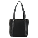 BVLGARI Tote Bag Canvas Leather Black Silver Auth ka4072-3