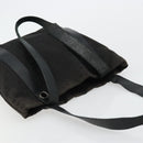 BVLGARI Tote Bag Canvas Leather Black Silver Auth ka4072-6