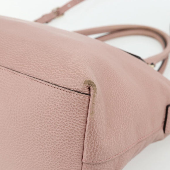 GUCCI Umhängetasche Interlocking Leder Outlet 2-Wege Pink Gold 449651 Auth ka4075