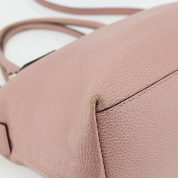 GUCCI Umhängetasche Interlocking Leder Outlet 2-Wege Pink Gold 449651 Auth ka4075