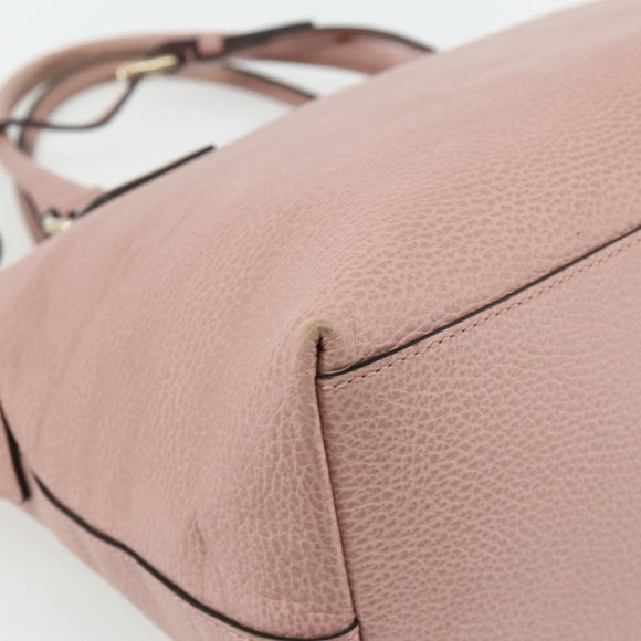 GUCCI Umhängetasche Interlocking Leder Outlet 2-Wege Pink Gold 449651 Auth ka4075