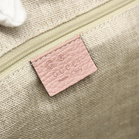 GUCCI Umhängetasche Interlocking Leder Outlet 2-Wege Pink Gold 449651 Auth ka4075