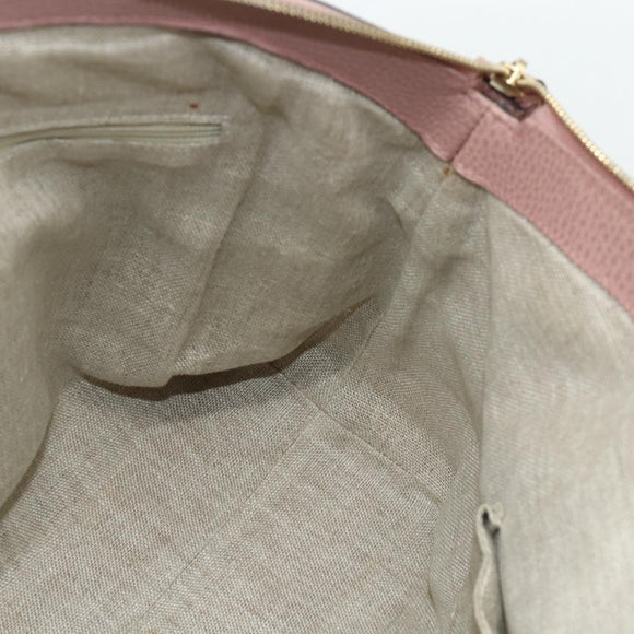 GUCCI Umhängetasche Interlocking Leder Outlet 2-Wege Pink Gold 449651 Auth ka4075