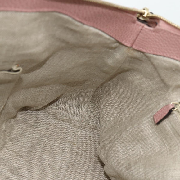 GUCCI Umhängetasche Interlocking Leder Outlet 2-Wege Pink Gold 449651 Auth ka4075