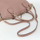 GUCCI Interlocking Hand Bag Leather Outlet 2way Pink Gold 449651 Auth ka4075-9