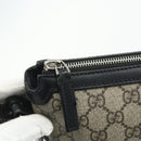 GUCCI GG Supreme Web Sherry Line Bag PVC Beige Silver 387111 Auth ka4079-10
