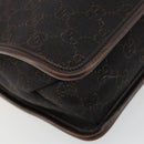 GUCCI GG Canvas Shoulder Bag Outlet Brown Silver 91762 Auth ka4080A-16