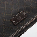 GUCCI GG Canvas Shoulder Bag Outlet Brown Silver 91762 Auth ka4080A-17