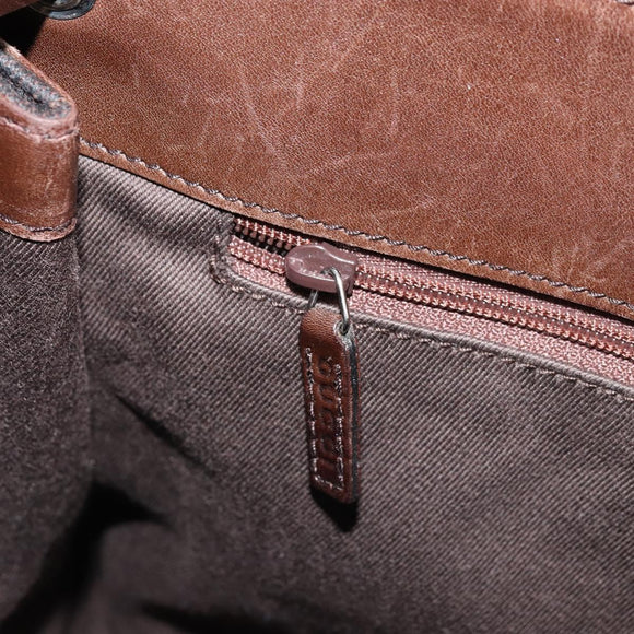 GUCCI GG Canvas Shoulder Bag Outlet Brown Silver 91762 Auth ka4080A