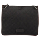 GUCCI GG Canvas Shoulder Bag Outlet Brown Silver 91762 Auth ka4080A-13