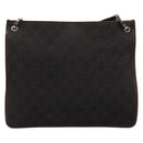 GUCCI GG Canvas Shoulder Bag Outlet Brown Silver 91762 Auth ka4080A-2