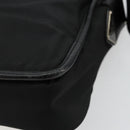 PRADA Shoulder Bag Nylon Leather Black Silver Auth ka4087-15