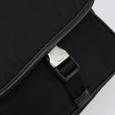 PRADA Shoulder Bag Nylon Leather Black Silver Auth ka4087-10