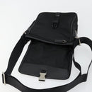 PRADA Shoulder Bag Nylon Leather Black Silver Auth ka4087-17